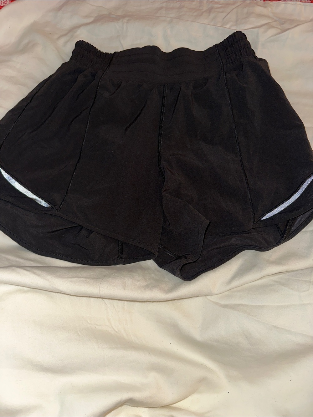 lululemon athletica Black Women's Athletic Shorts with Reflective Trim